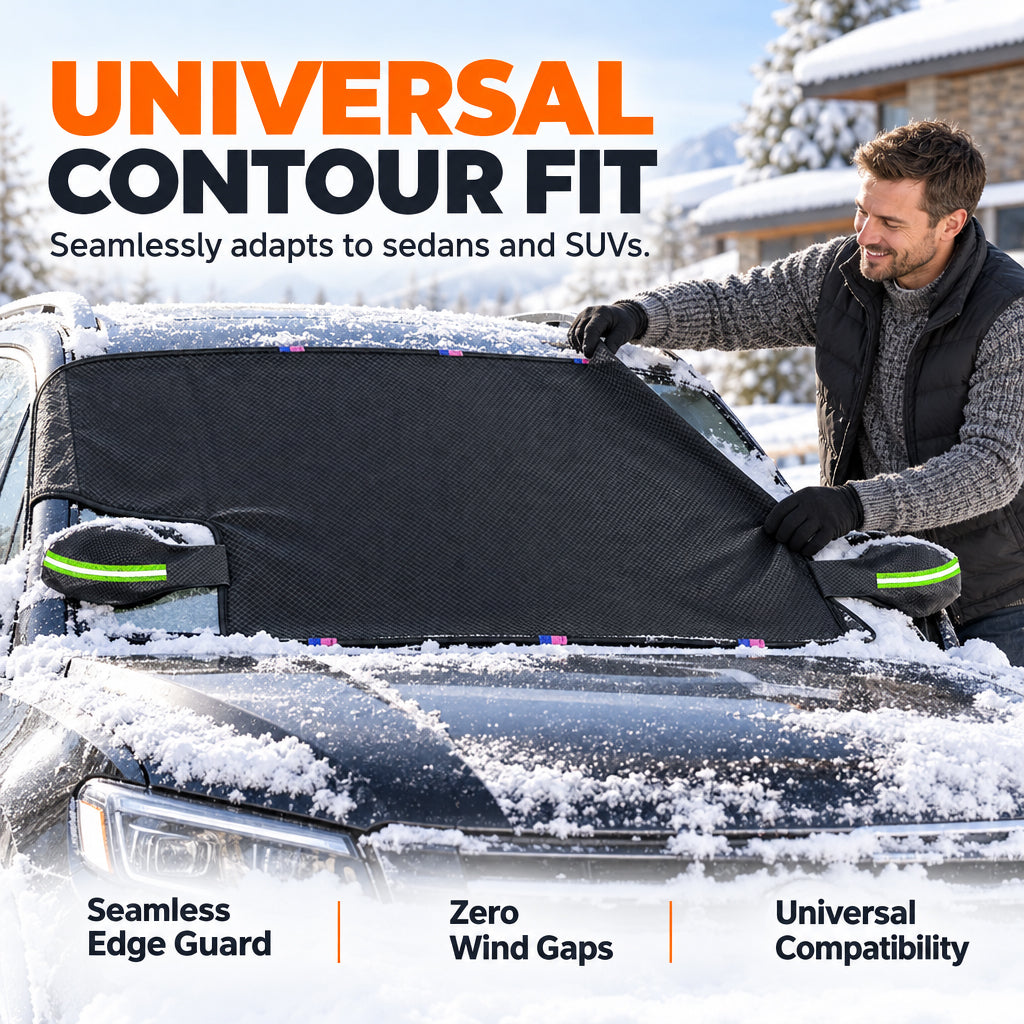 All-Season Thickened Car Windshield Cover for Snow Frost and Sun Protection