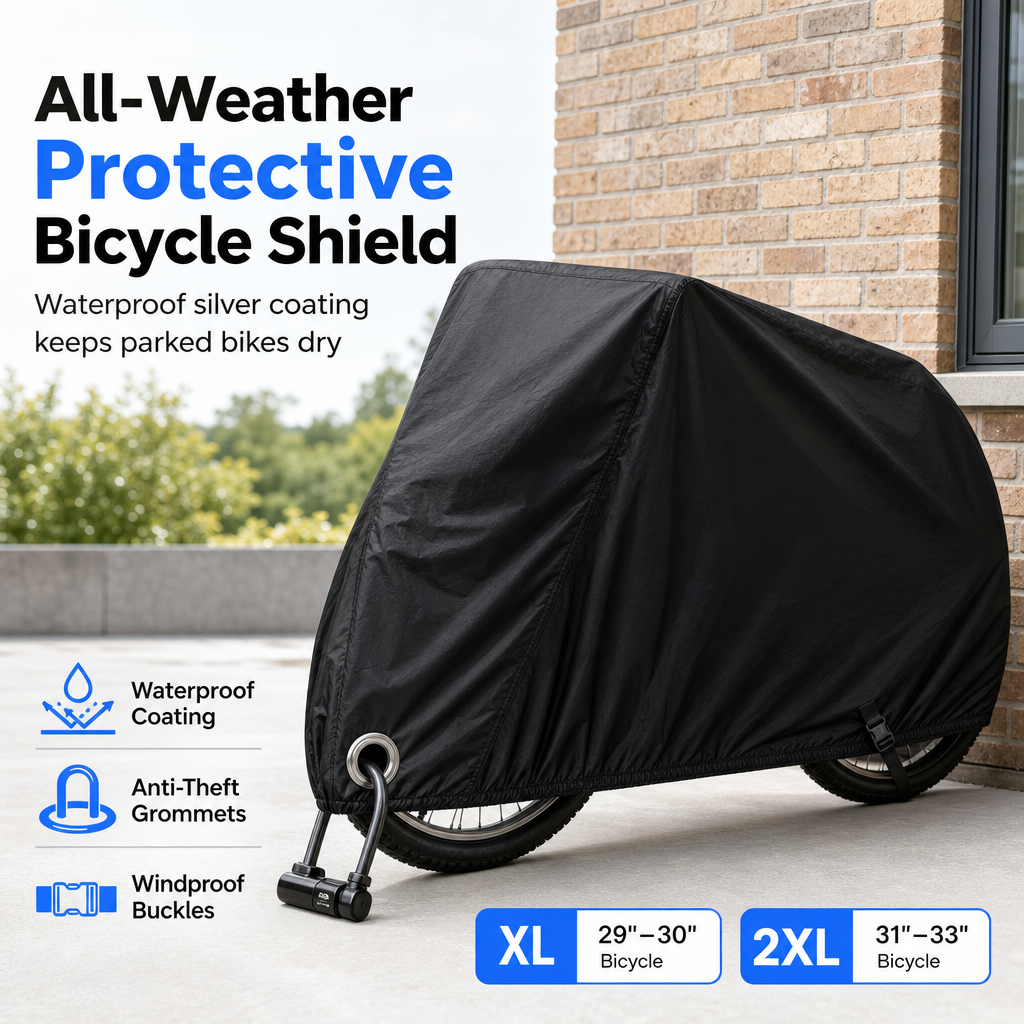 Waterproof and Dustproof 190T Bicycle Cover for Outdoor Bike Protection