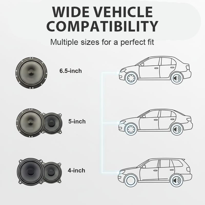 High-Fidelity Hidden Mount Design Car Speakers