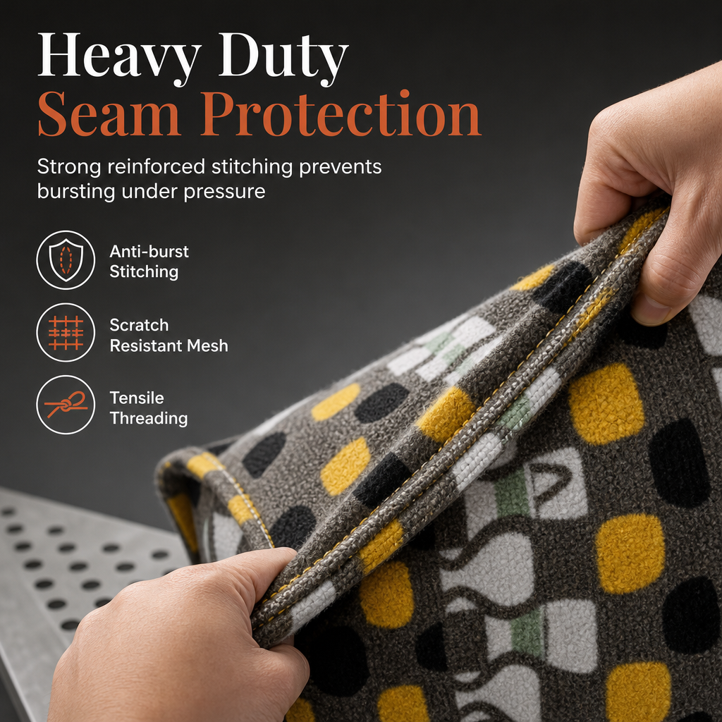 Unfilled Square Pouf Cover Floor Cushion Ottoman Slipcover for Living Room and Clothes Storage Removable Washable 45x45x23cm