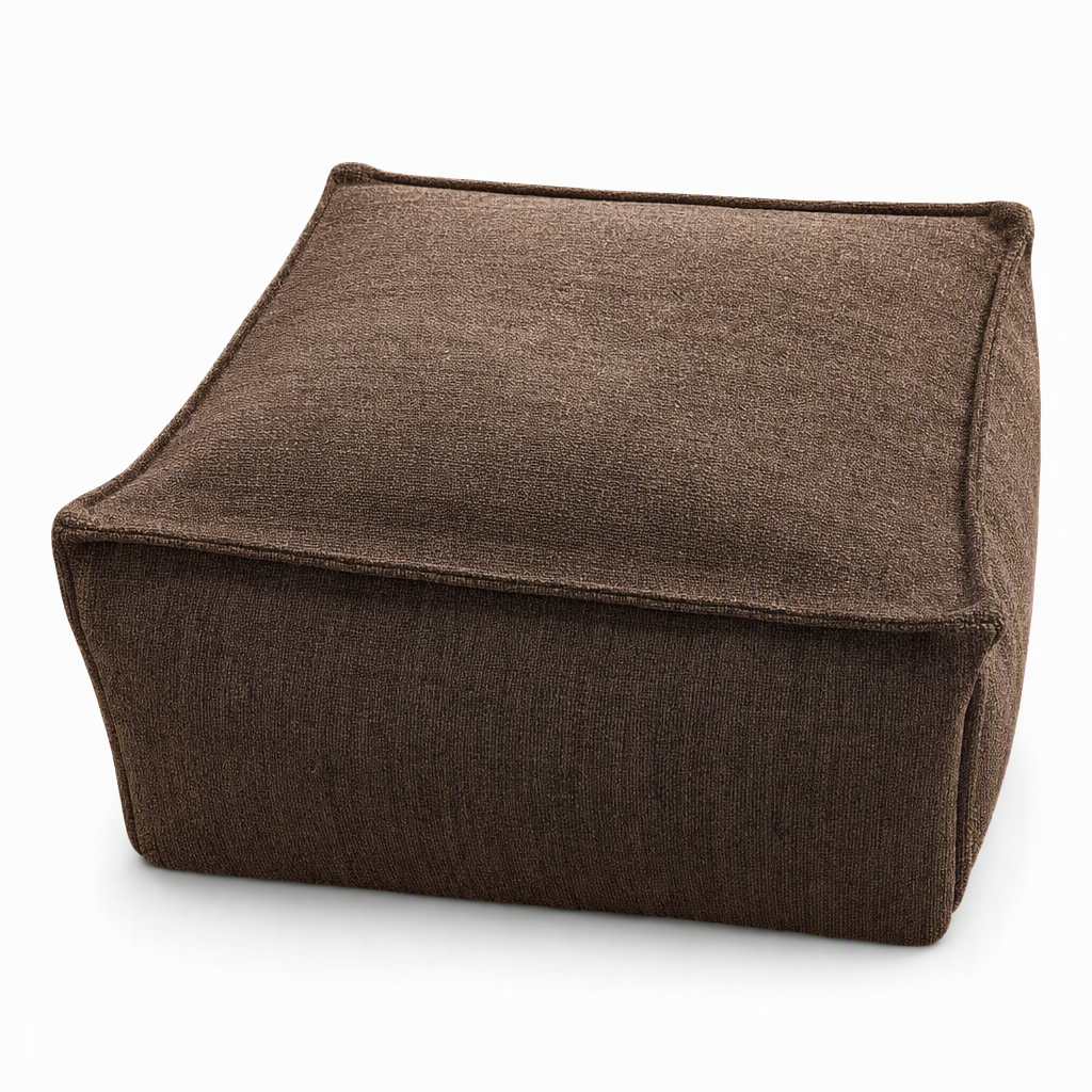 Unfilled Square Pouf Cover Floor Cushion Ottoman Slipcover for Living Room and Clothes Storage Removable Washable 45x45x23cm