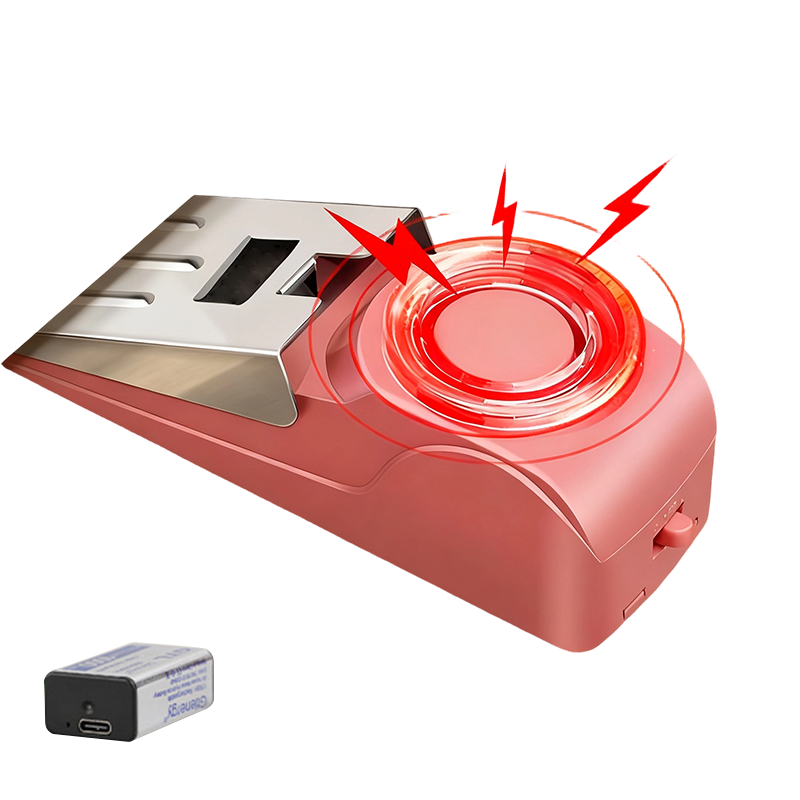 Door Stopper Alarm with Sound & Light Alert for Home & Travel