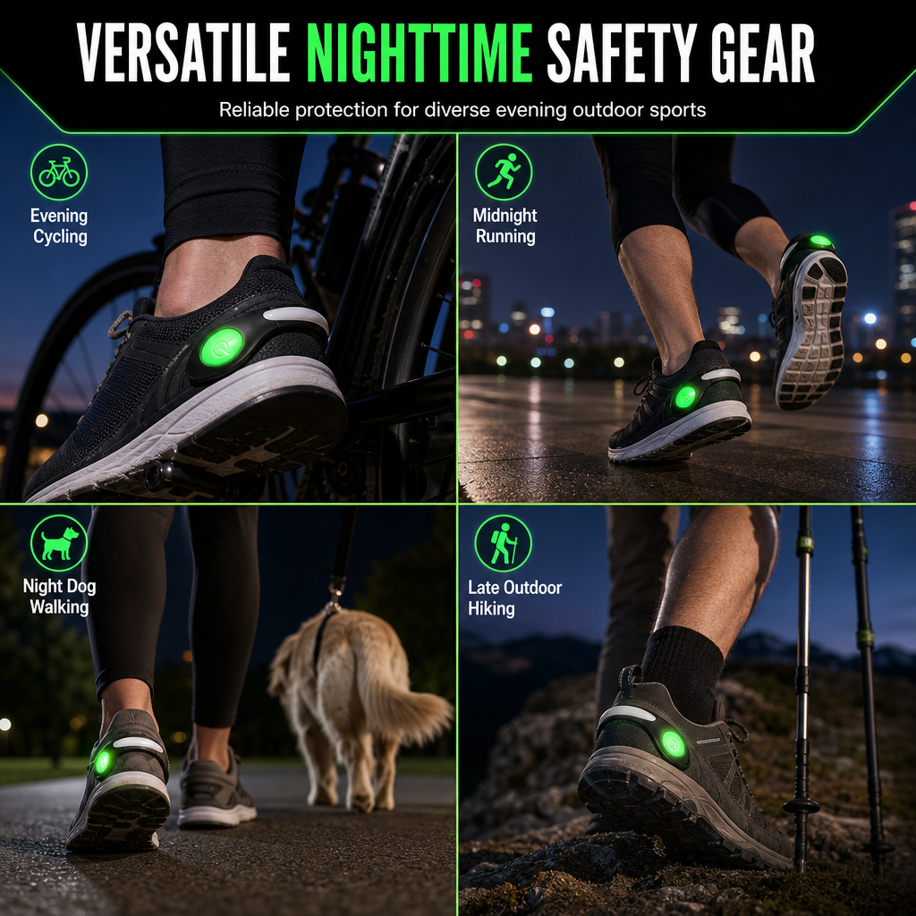 📢📢50% OFF !! ⏰LED Glowing Shoe Clip Light Flashing Safety Warning Light for Night Running and Cycling