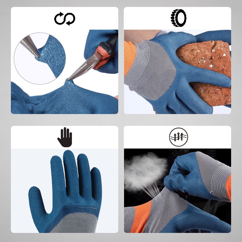 Pousbo® Rubber Wear-resistant Work Gloves 12 Pairs