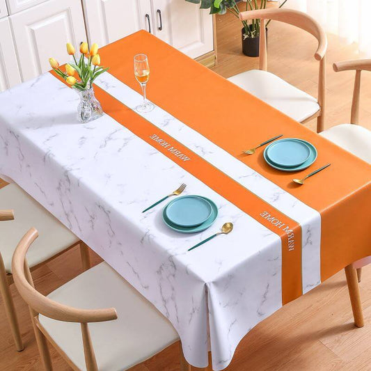 Marble tablecloth waterproof and oil-proof 