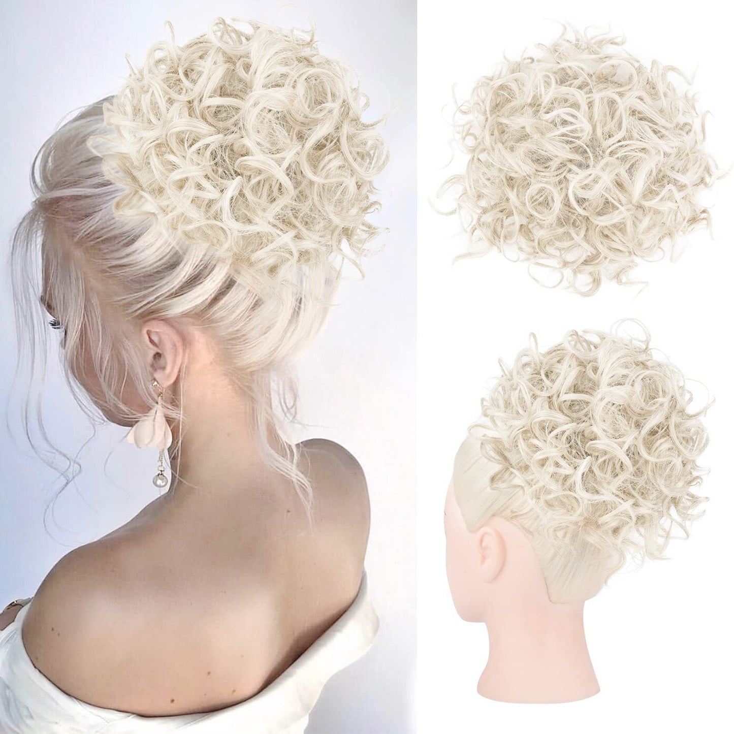 ?Hot Sale 15.99?Elastic Drawstring Loose Short Curly Bun（50% OFF）