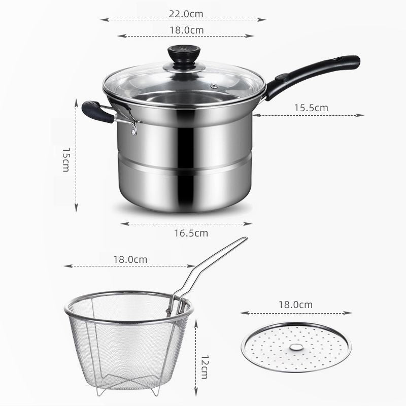 Multipurpose Stainless Steel Saucepan