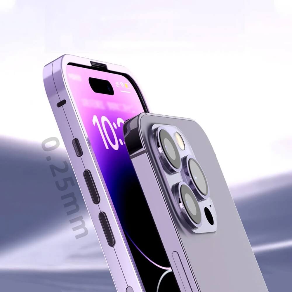 For iPhone 13/14 Titanium Alloy Double-sided Glass All-inclusive Phone Case