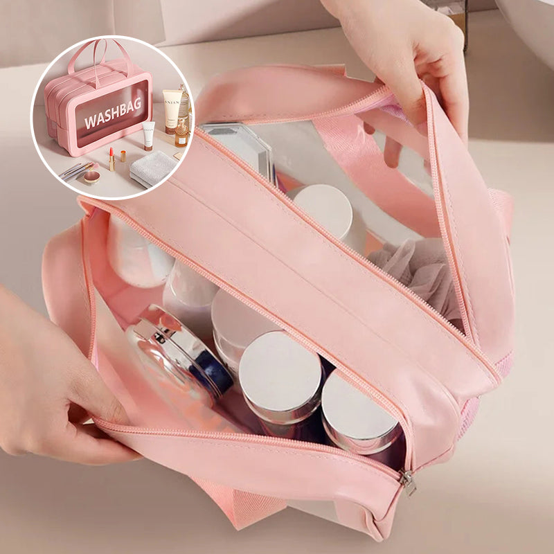 Dry and wet separation wash cosmetic bag