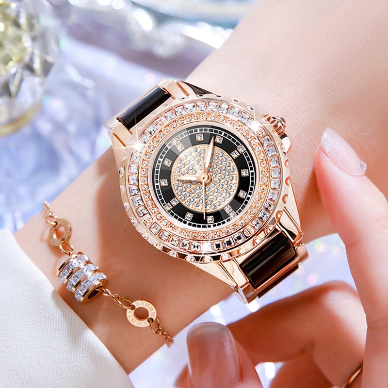 Elegant French Watch Encrusted With Zircon