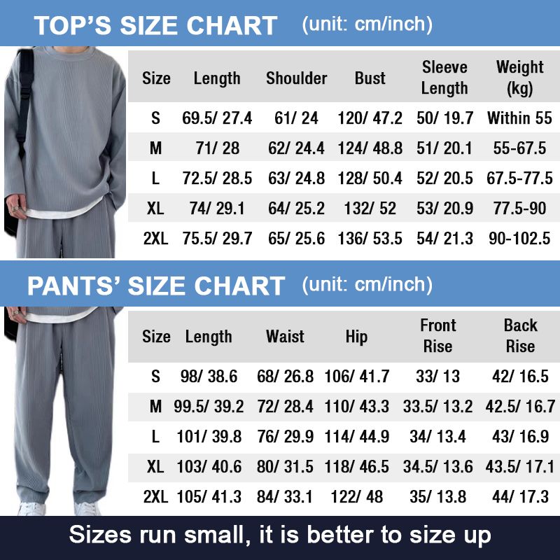 Men’s Loose Fashionable Long Sleeve 2-piece Set