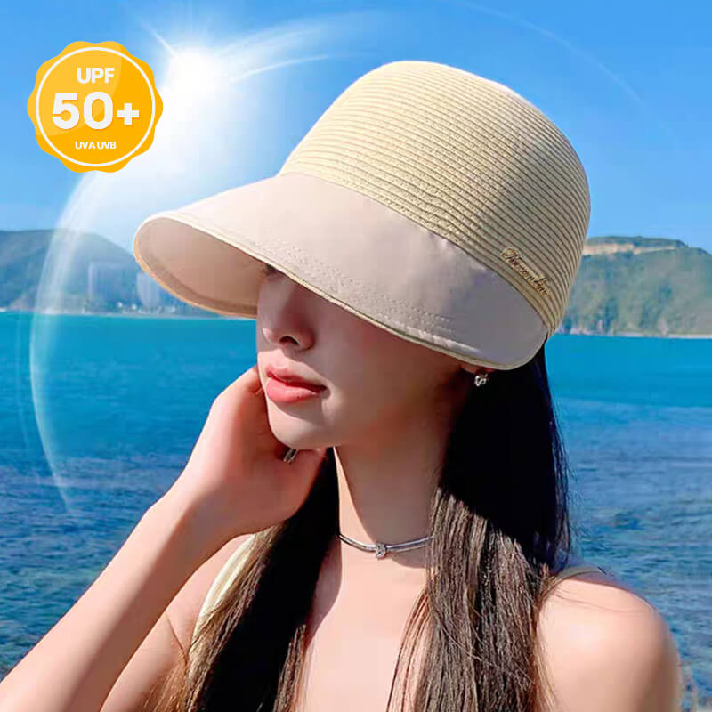 Women's large brim sunscreen hat for beach outing in summer（50% OFF）