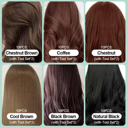 10PCS Plant Bubble Hair Dye Shampoo！