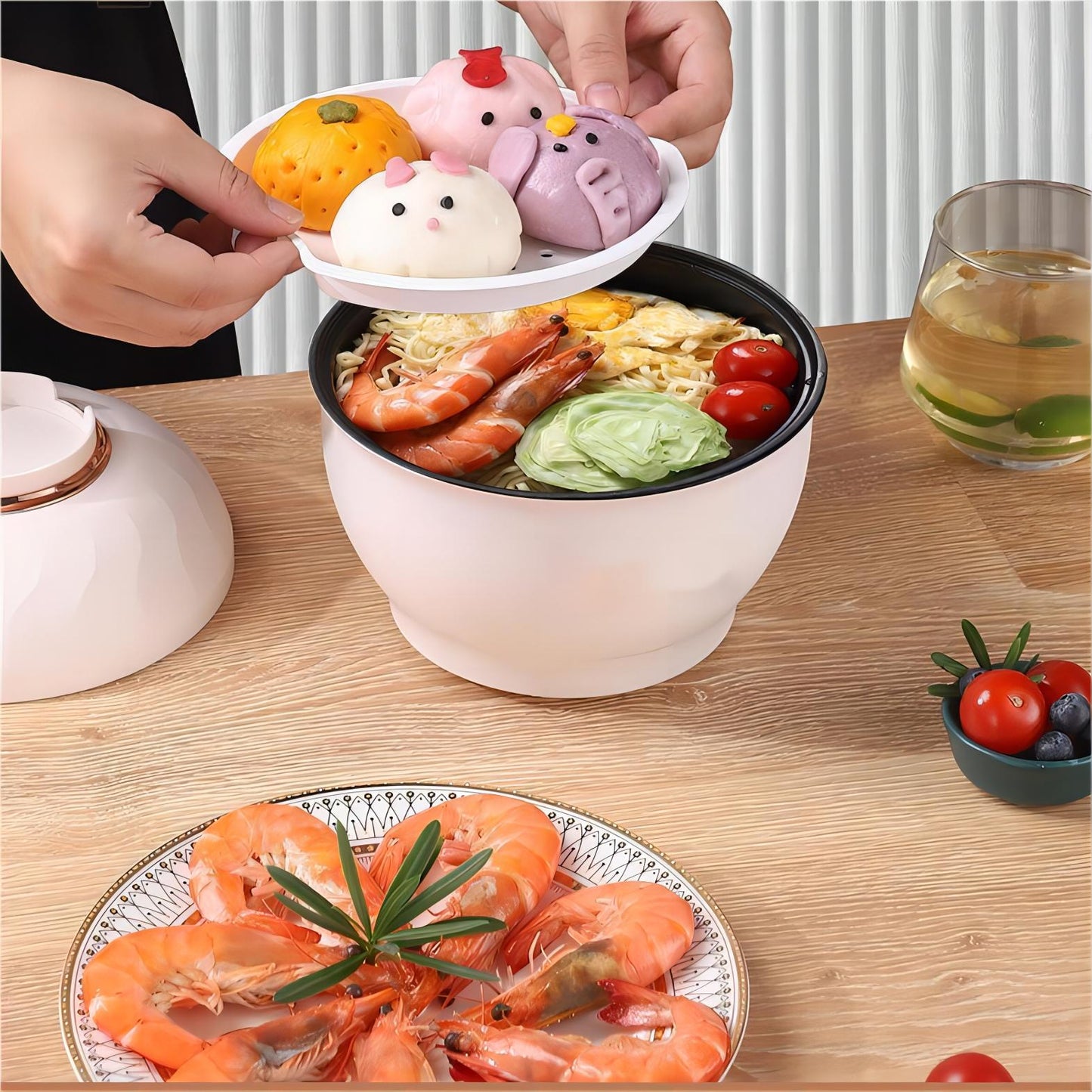 Great Gift - 1.2L Multifunctional Electric Pot Mini Ramen Cooker