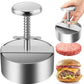 Manual meat press for hamburger patties