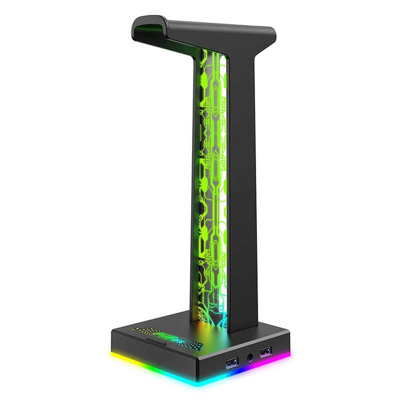 Illuminated Integrated USB RGB Gaming Headset Stand