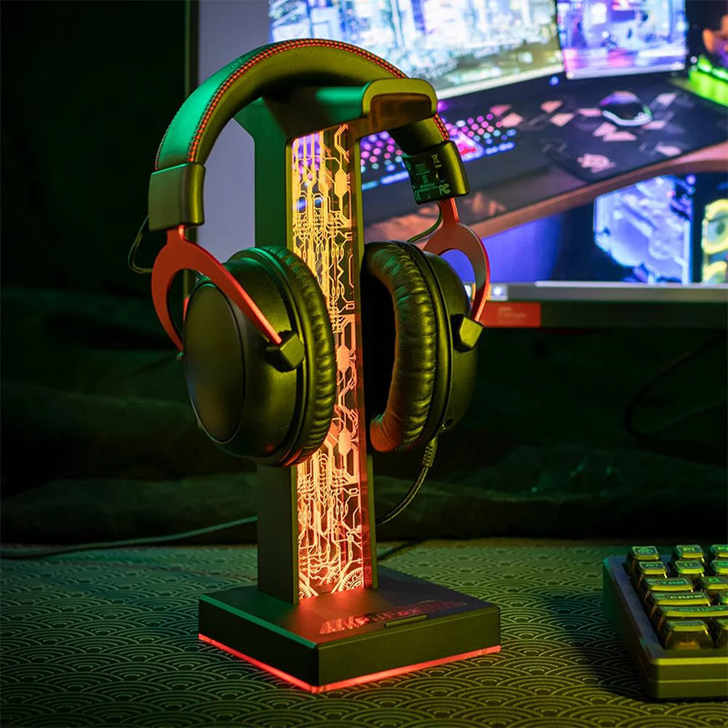 Illuminated Integrated USB RGB Gaming Headset Stand