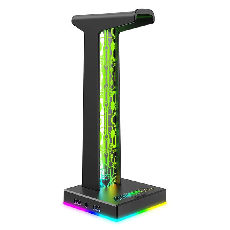 Illuminated Integrated USB RGB Gaming Headset Stand