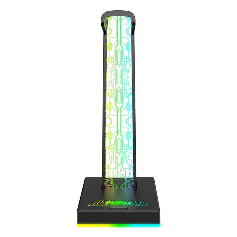 Illuminated Integrated USB RGB Gaming Headset Stand