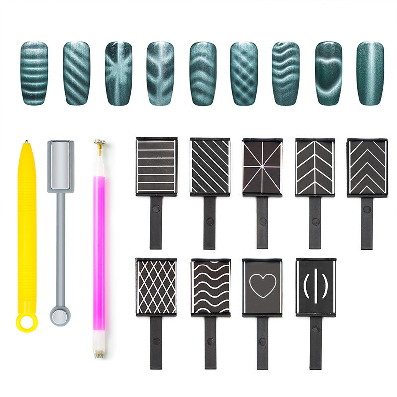 Nail Magnet Tool Set for Cat Eye Nail Gel Design