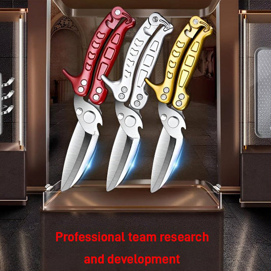 All-steel Multi-function Kitchen Scissors for Chicken and Meat Cutting