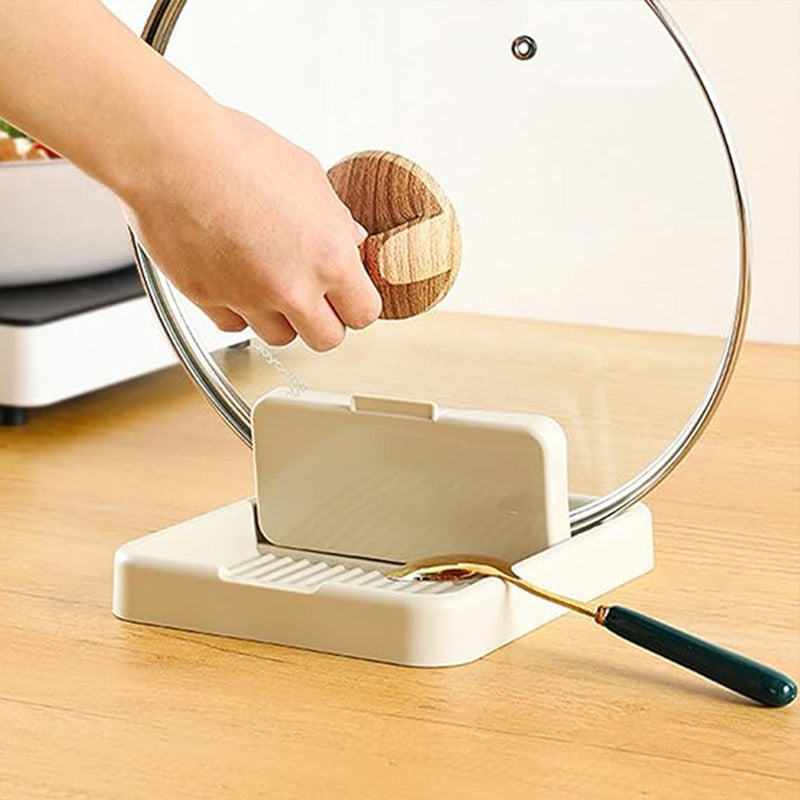 2-in-1 Utensil Rest & Lid Holder for Kitchen