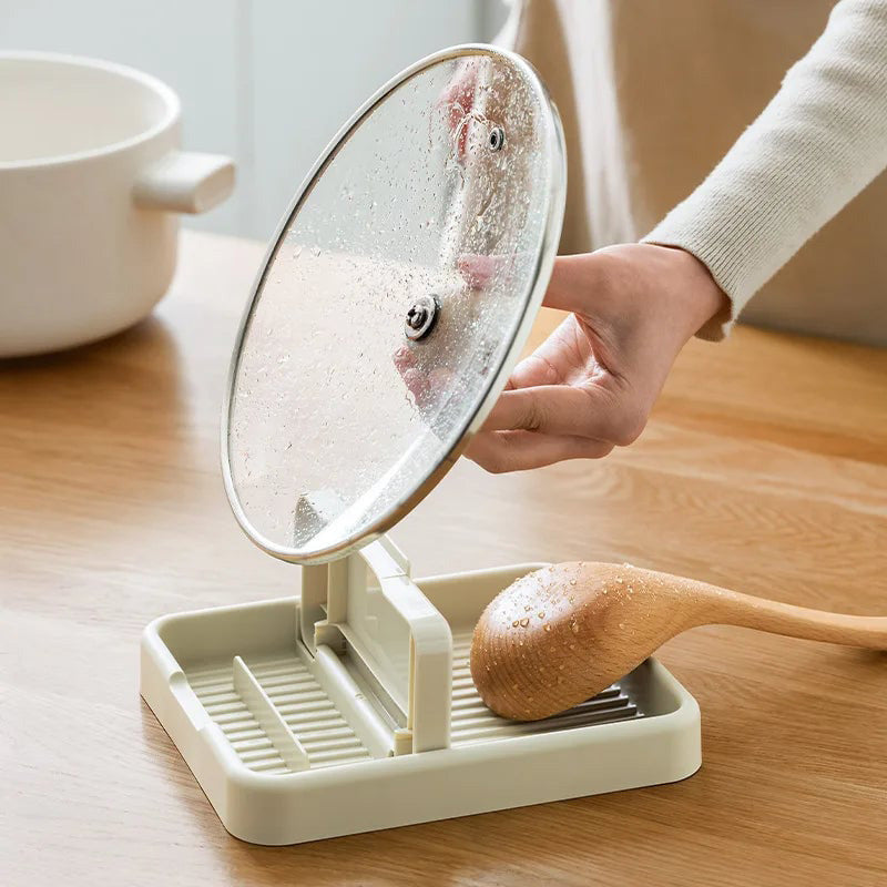 2-in-1 Utensil Rest & Lid Holder for Kitchen