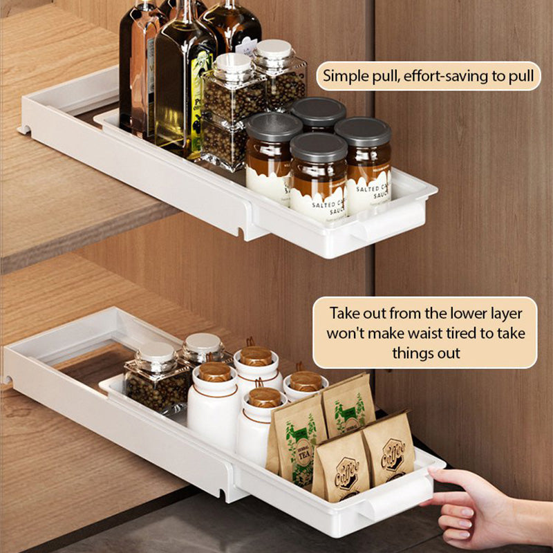 🔥🔥🔥In-Cabinet Pull-Out Drain Storage Rack🥣🍽️🍃