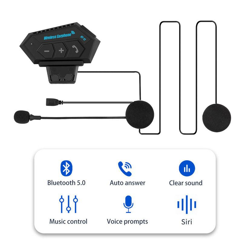 BT12 Motorcycle Helmet Bluetooth Headset